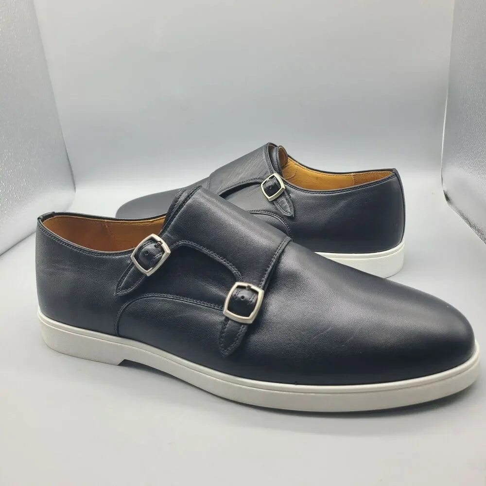 NEW Magnanni Lobo Double Monk Sneaker 26123 BLACK sz 11.5 (Fits like US 12)